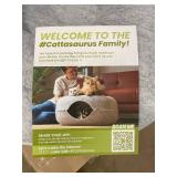 Cattasaurus 3-Step Sleeper Donut Cat Bed - Gray