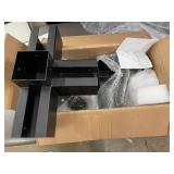 Black Powder-Coated Steel Shelf Frame Kit - Modular Framing Components