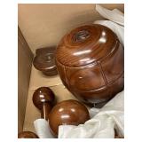 Turned Mahogany Furniture Legs & Ball Finials - Bolt-On Posts
