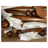 Turned Mahogany Furniture Legs & Ball Finials - Bolt-On Posts