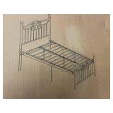 1721-G Metal Bed Frame - Queen 60x80 - Antique Brown - Made in China