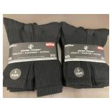 Wear Proof Athletic Socks - 6 Pair Per Pack - Size 10-13 - Black - Lot of 2