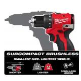 Milwaukee 3401-20 M12 12V 3/8" Subcompact Brushless Drill/Driver $159 Retail Brand New