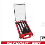 Milwaukee-PACKOUT SAWZALL Reciprocating Saw Blade Set (22-Pack) with 9 in. 8 TPI Metal Cutting NITRUS Torch Blade
