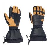 Size Medium Ski-Doo Men’s X-Team Leather Gloves Khaki