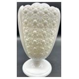 Vintage Fenton Daisy & Button Milk Glass Vases - QTY 3