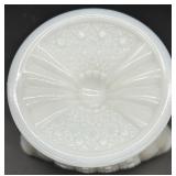 Vintage Fenton Daisy & Button Milk Glass Candelabra Pair with Bowl, Vase and Shoe