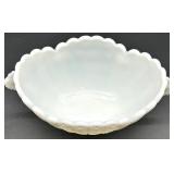 Vintage Fenton Daisy & Button Milk Glass Candelabra Pair with Bowl, Vase and Shoe