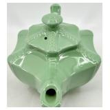 Hall Connie Pattern Teapots - Vintage Mint Green Ceramic Pair