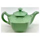 Hall Connie Pattern Teapots - Vintage Mint Green Ceramic Pair
