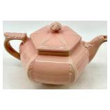 Vintage Hall Pink Teapots - Hexagonal Lidded Teapots