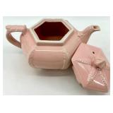 Vintage Hall Pink Teapots - Hexagonal Lidded Teapots