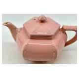 Vintage Hall Pink Teapots - Hexagonal Lidded Teapots