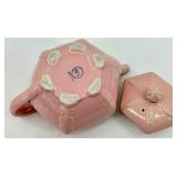 Vintage Hall Pink Teapots - Hexagonal Lidded Teapots
