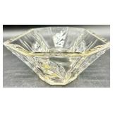 Vintage Glassware Set including Twisted-Stem Candlesticks, Hex Leaf Dish, Tumbler and More