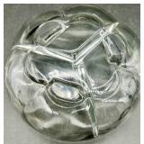 Vintage Glassware Set including Twisted-Stem Candlesticks, Hex Leaf Dish, Tumbler and More