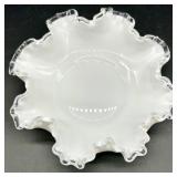 Vintage Fenton Glass Silver Crest Bowls QTY 4