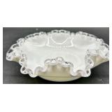 Vintage Fenton Glass Silver Crest Bowls QTY 4