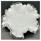Vintage Fenton Glass Silver Crest Bowls QTY 4