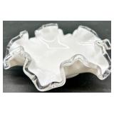 Vintage Fenton Glass Silver Crest Bowls QTY 4