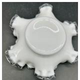 Vintage Fenton Glass Silver Crest Bowls QTY 4