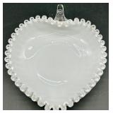 Vintage Fenton Silver Crest Glass Ruffled Edge Dishes - QTY 5