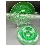 Vintage Uranium Platter and Console Bowl