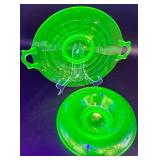 Vintage Uranium Platter and Console Bowl