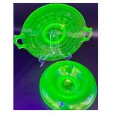 Vintage Uranium Platter and Console Bowl