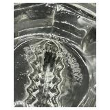 Libochovice - Vintage Art Deco Clear Glass Ring Candlesticks - Czech