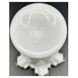 Vintage Fenton Silver Crest Glass - Two Vases and Bon Bon Dish/Bowl