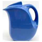 Vintage Hall China Co. Blue Lidded Refrigerator Water Pitcher 5818 for Montgomery Ward
