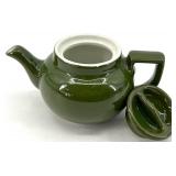 Vintage Hall China Olive Green Teapot Set - Made in USA