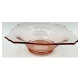 Vintage Pink Depression Glass Octagonal Bowl and plates