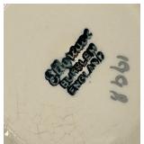 Vintage Teapots Pair - Black Gold Gilded Teapot & Ivory Cream Teapot