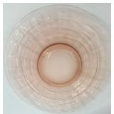 Vintage Pink Depression Glassware Set - Cups & Saucers, Bowls, Plates & Goblets