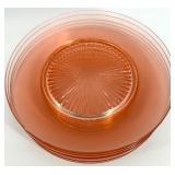 Vintage Pink Depression Glassware Set - Cups & Saucers, Bowls, Plates & Goblets