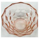 Vintage Pink Depression Glassware Set - Cups & Saucers, Bowls, Plates & Goblets