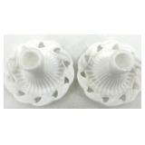 Vintage Fostoria Wistar with White Braided Rim including Serving Plate, Bowl and More