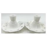 Vintage Fostoria Wistar with White Braided Rim including Serving Plate, Bowl and More