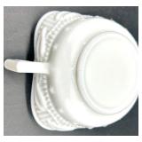 Vintage Fostoria Wistar Milk Glass Compotes, Sugar, Creamer, and More