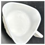 Vintage Fostoria Wistar Milk Glass Compotes, Sugar, Creamer, and More