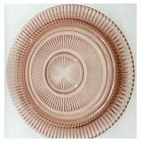 Vintage Pink Depression Glass Serving Peices