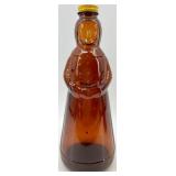 Mrs Butterworth Syrup Bottles - Vintage Amber Glass - QTY 2