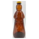 Mrs Butterworth Syrup Bottles - Vintage Amber Glass - QTY 2