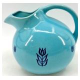 Vintage Cronin Pottery - Blue Tulip Pattern 3-Piece Set: Pitcher, Creamer & Lidded Sugar Bowl