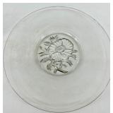 Vintage Jeanette Daisy Pattern Clear Glass Bowls and Candlestick Holders