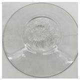 Vintage Jeanette Daisy Pattern Clear Glass Bowls and Candlestick Holders