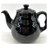 Vintage Assortment of Three Teapots - Black & Brown Glazes, Made in Japan