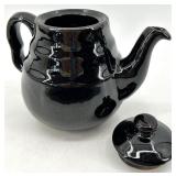 Vintage Assortment of Three Teapots - Black & Brown Glazes, Made in Japan
